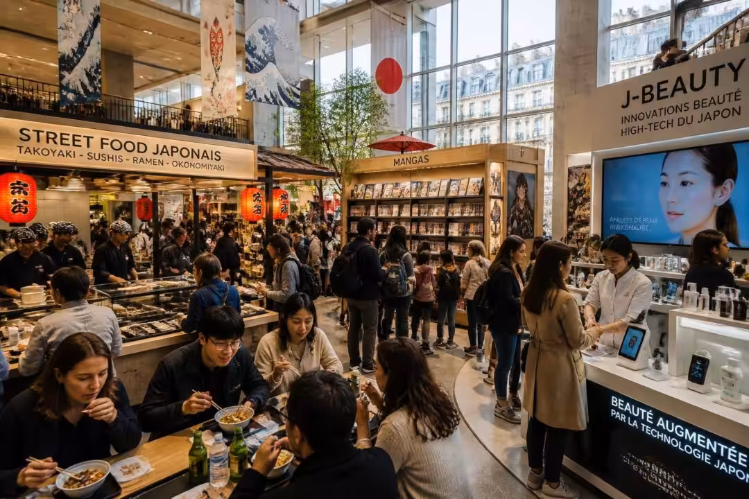découvrez à la rentrée l'ambiance japonaise dans un grand magasin parisien : street food traditionnelle, mangas incontournables et innovations beauté high-tech pour une expérience unique.